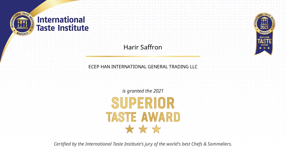 Certificate image of Harir Saffron
