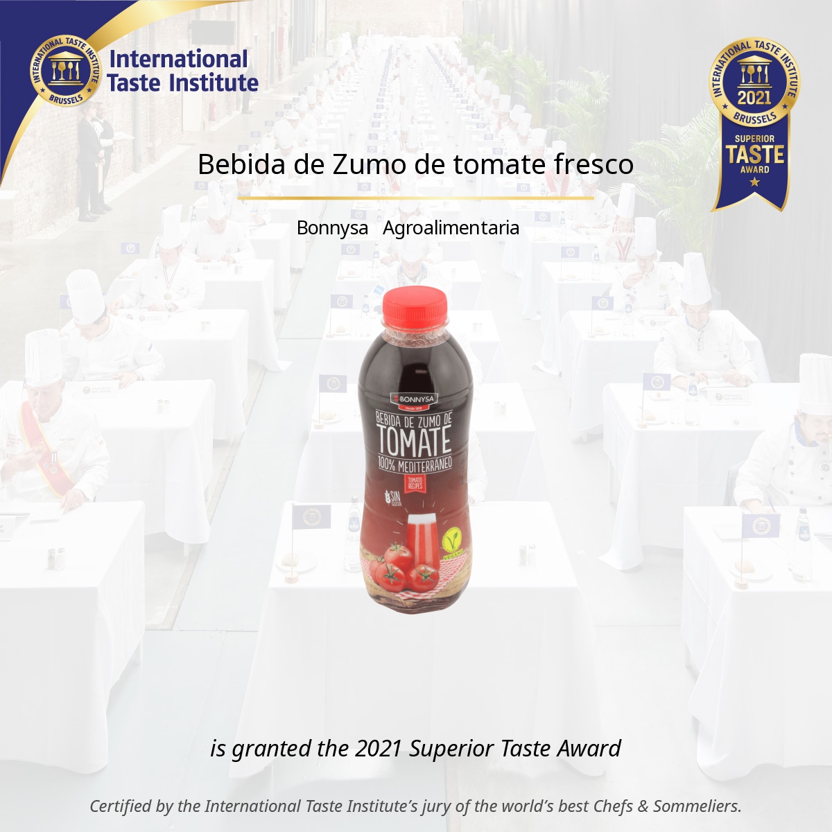 Square image of Bebida de Zumo de tomate fresco