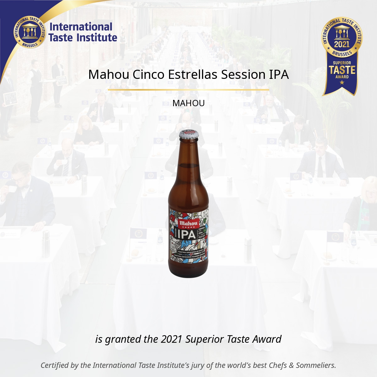 Square image of Mahou Cinco Estrellas Session IPA