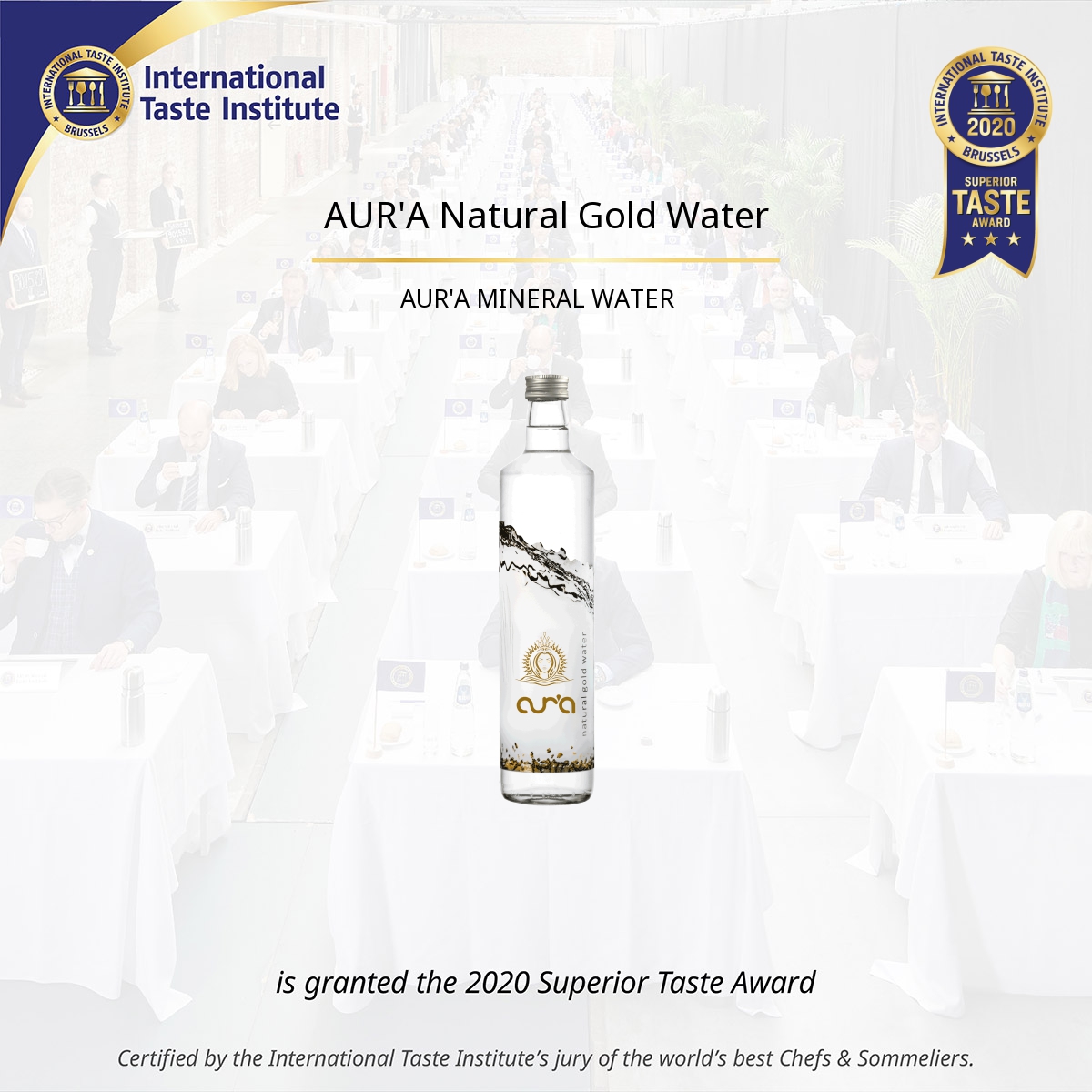 Square image of AUR'A Natural Gold Water