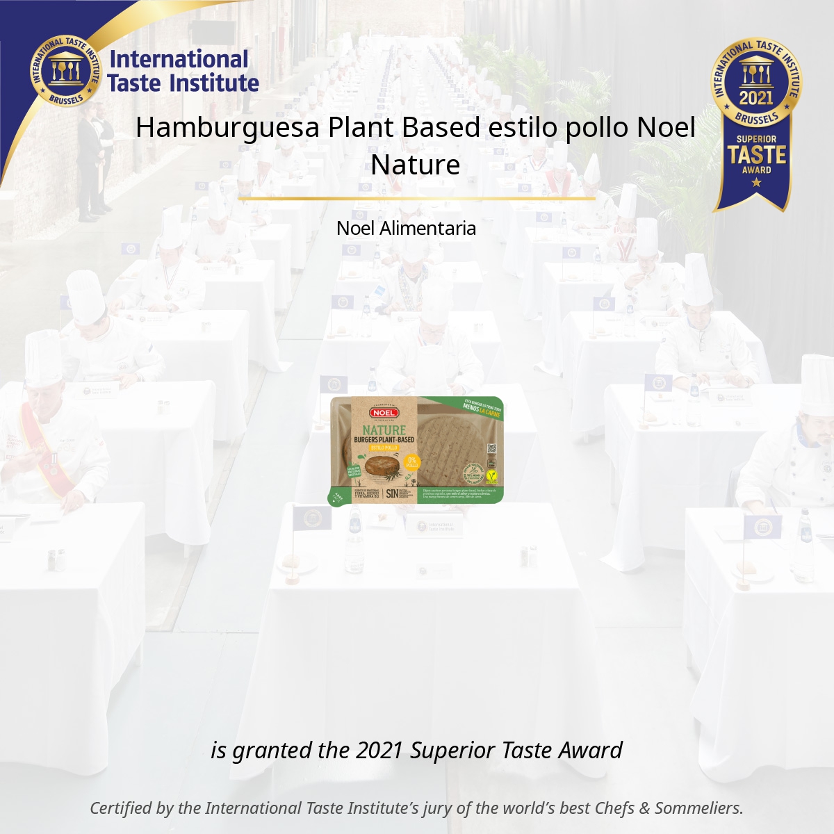 Square image of Hamburguesa Plant Based estilo pollo Noel Nature