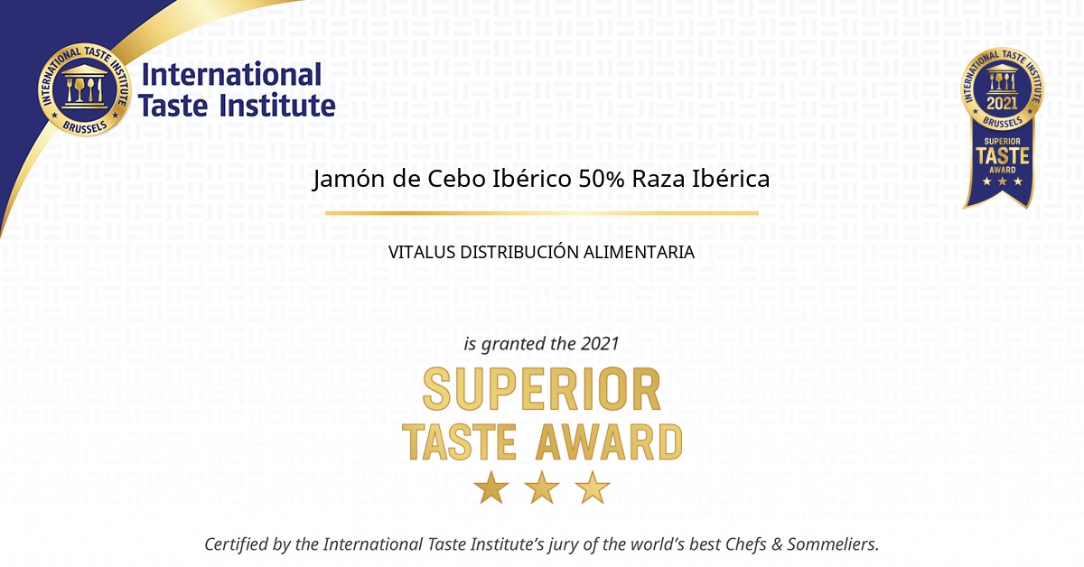 Certificate image of Jamón de Cebo Ibérico 50% Raza Ibérica