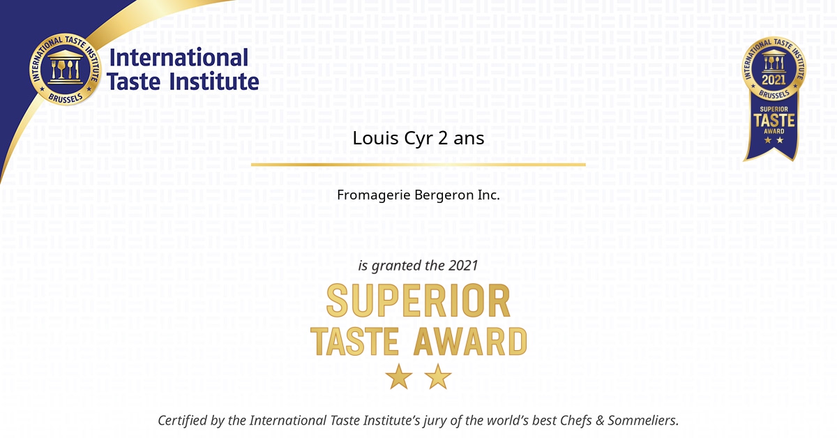 Certificate image of Louis Cyr 2 ans