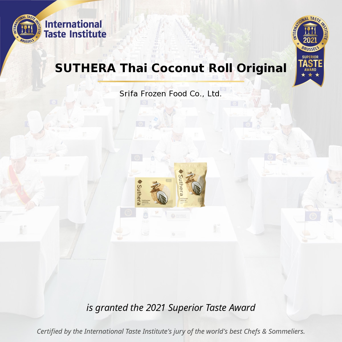 Square image of SUTHERA Thai Coconut Roll Original