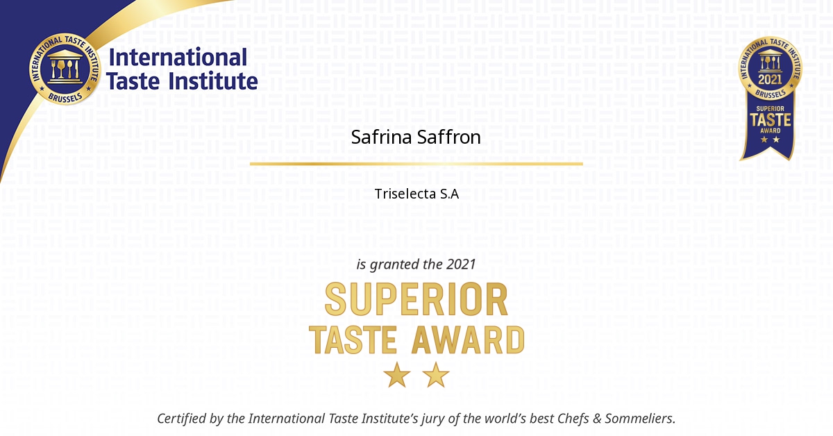 Certificate image of Safrina Saffron