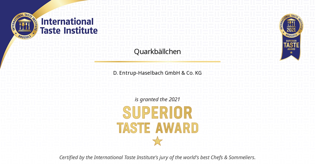 Certificate image of Quarkbällchen